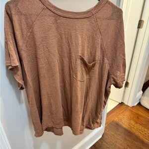 Aerie Brown Relaxed Short Sleeve T-Shirt